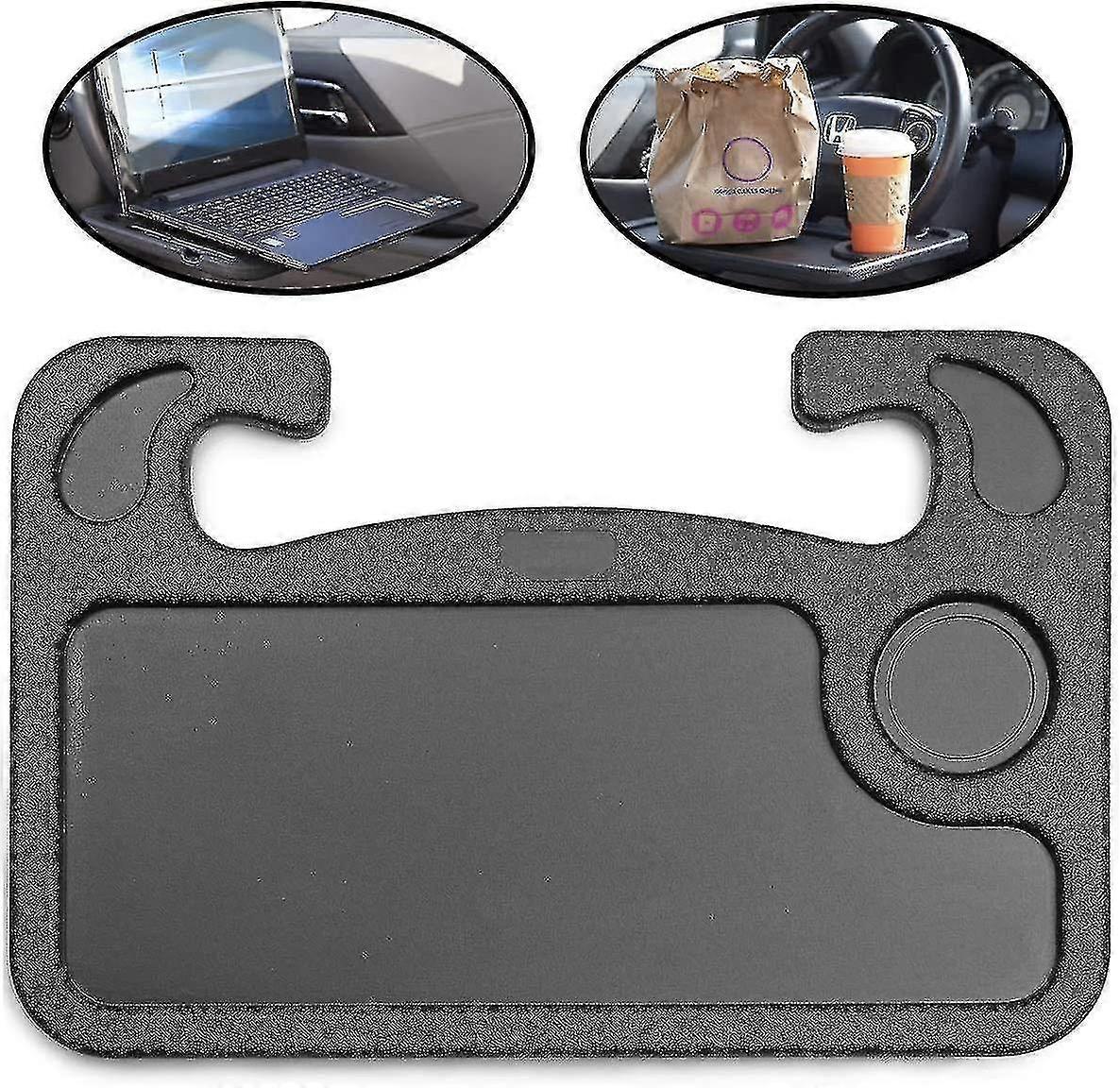Th Portable Car Desk Laptop Computer Table Steering Wheel Eat Drink Work Holder Seat Tray Stand(1pcs)