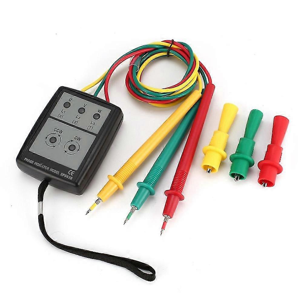 Sp8030 3phase Rotation Tester Digital Phase Indicator Detector Led Buzzer Phase Sequence Meter Volta