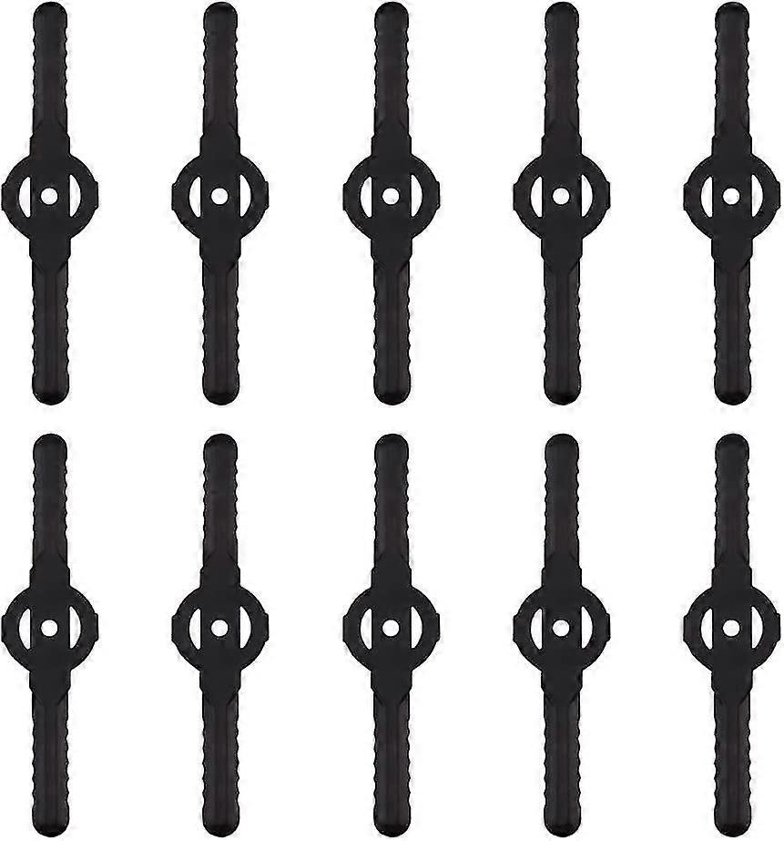 Plastic Edger Blade,10 Pcs,replace For Cordless Grass Trimmer Tool Setblack