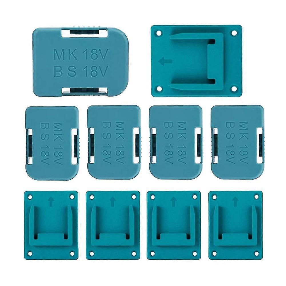 10Pcs Battery Storage Rack Battery Holder Case & Tool Holder Dock Mount for 18V Fixing Devices