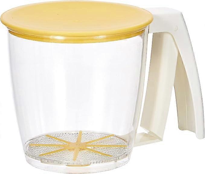 160*120*120MM Yellow Hand Flour Sifter Baking Tool