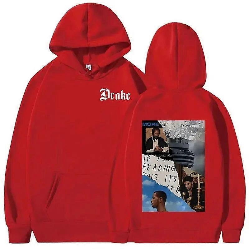 Rapper Drake Obal hudebního alba Grafika Mikiny s kapucí Pánské Módní Hip Hop Retro Mikiny PodzimZima Fleece Teplý Svetry Y2k