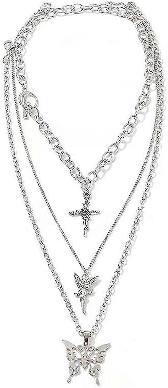 Exquisite Punk Layered Thick Chain Necklace Toggle Necklace Boho