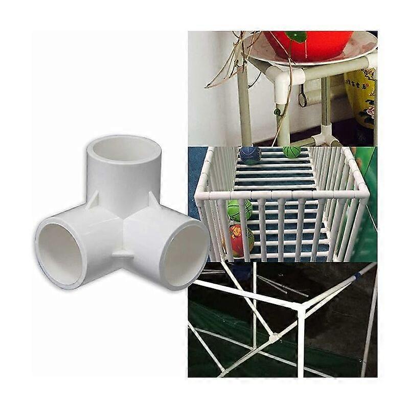 3-way PVC fitting, PVC pipe connectors, three-dimensional fittings, furniture connectors, greenhouse frame (size: 32mm)