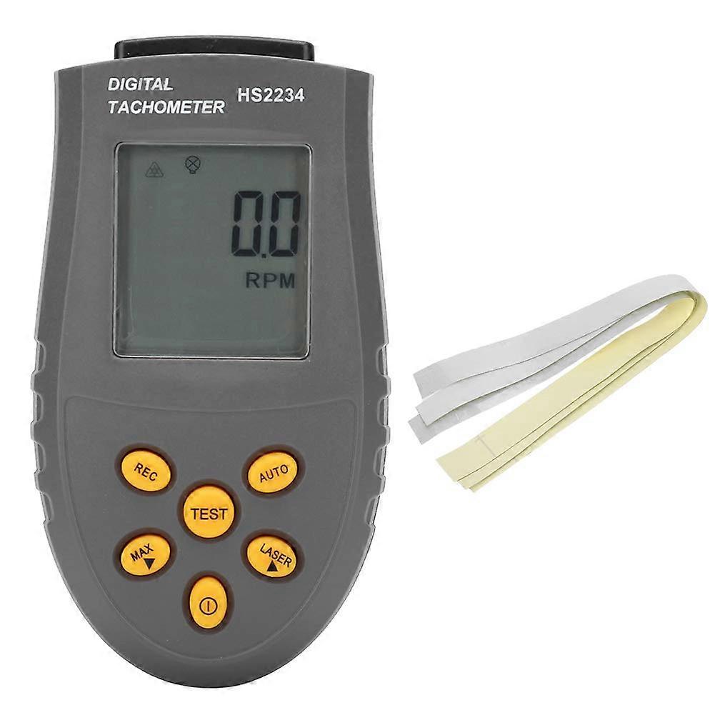 Tachometer, Non-Contact Digital Display Speedometer, Corrosion and Oxidation Resistance, with LED Backlit Display and Wide Measuring Range (Black)