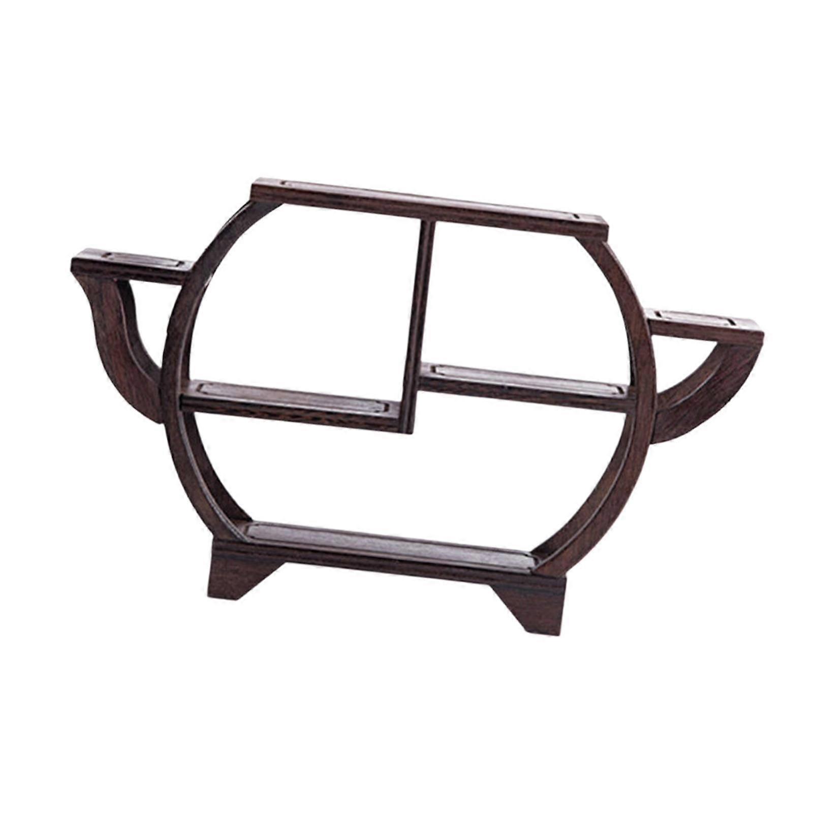 Wooden Display Stand Figure Display Shelf for Desktop Home Decor Room Style A