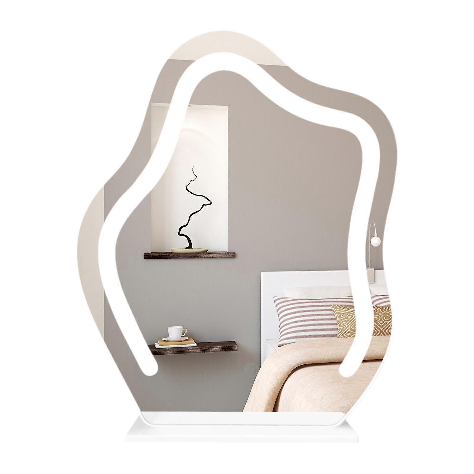 Tabletop Mirror Dimmable 3 Color Modes Makeup Mirror for Dressing Table