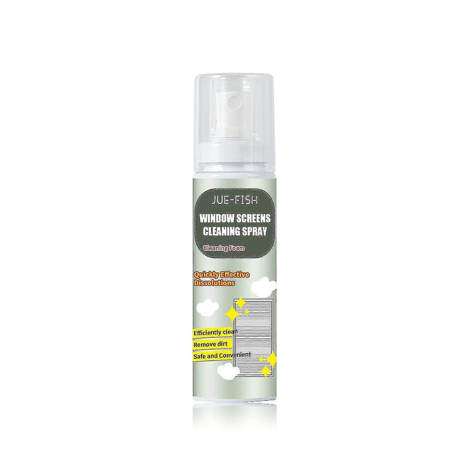Spray de nettoyage d’écrans de fenêtre, mousse sans lavage en spray de nettoyage, mousse de nettoyage de vitres domestique multifonction sans démontage 100 ml