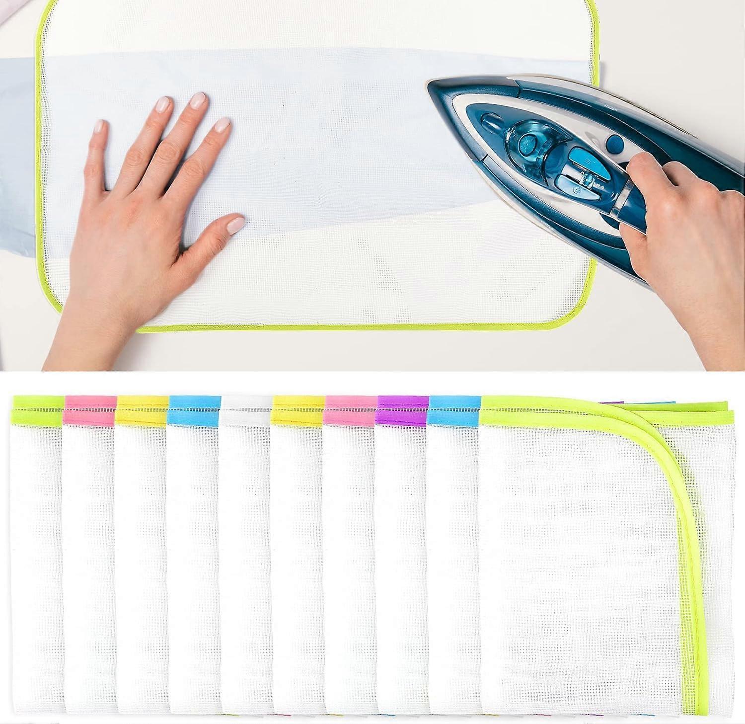 Protective Ironing Scorch Mesh Cloth Scorch-Saving Ironing Protector Pressing Cloth Pad for Easy Ironing Protection(10 Pcs)