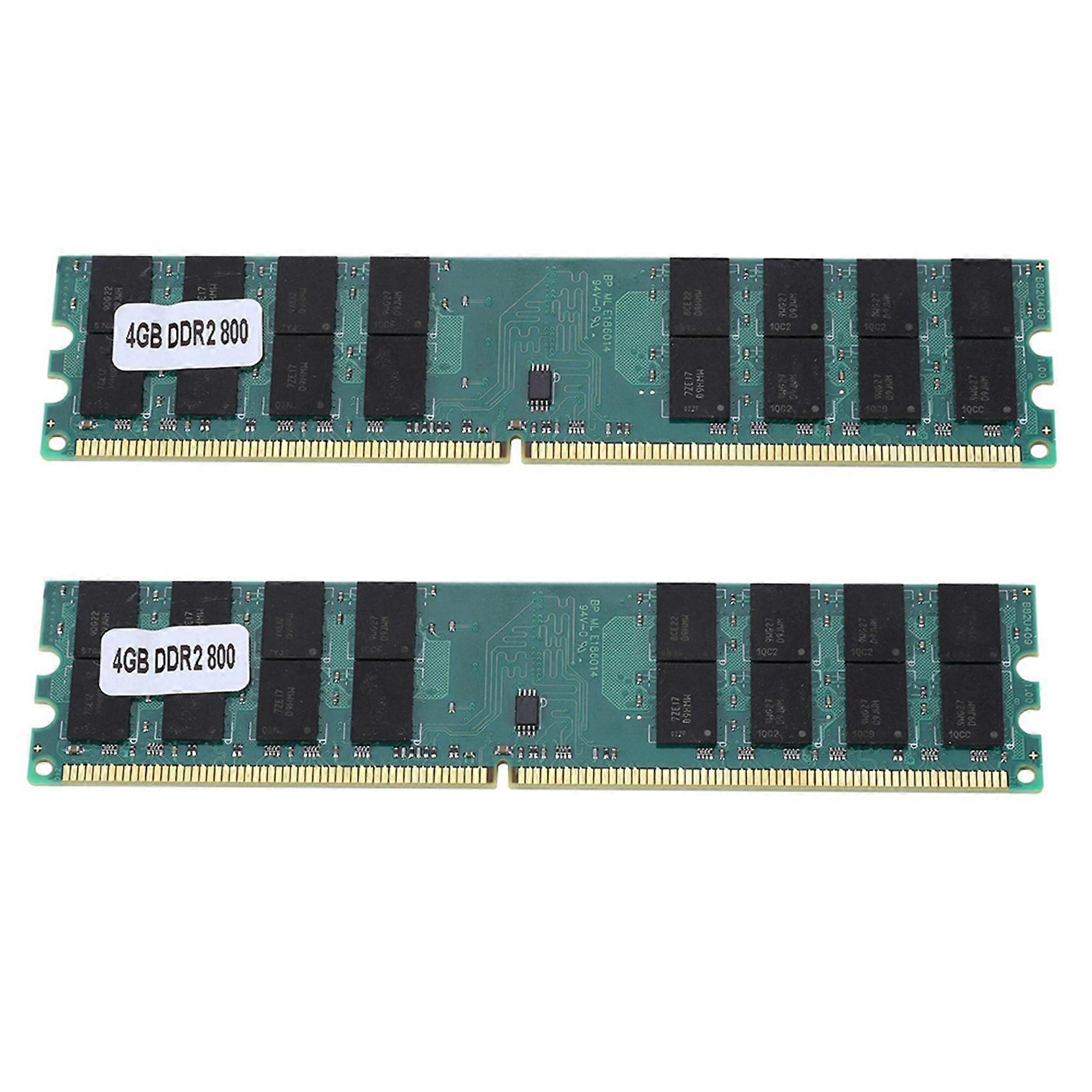 2X 4Gb 4G Ddr2 800Mhz Pc2-6400 Computer Memory Ram Pc Dimm 240-Pin Compatible Amd Platform for Amd