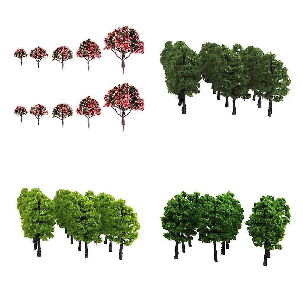 13x20x Model Trees Scenery 1:100 HO Scale Tree Landscape Layout Dark Green
