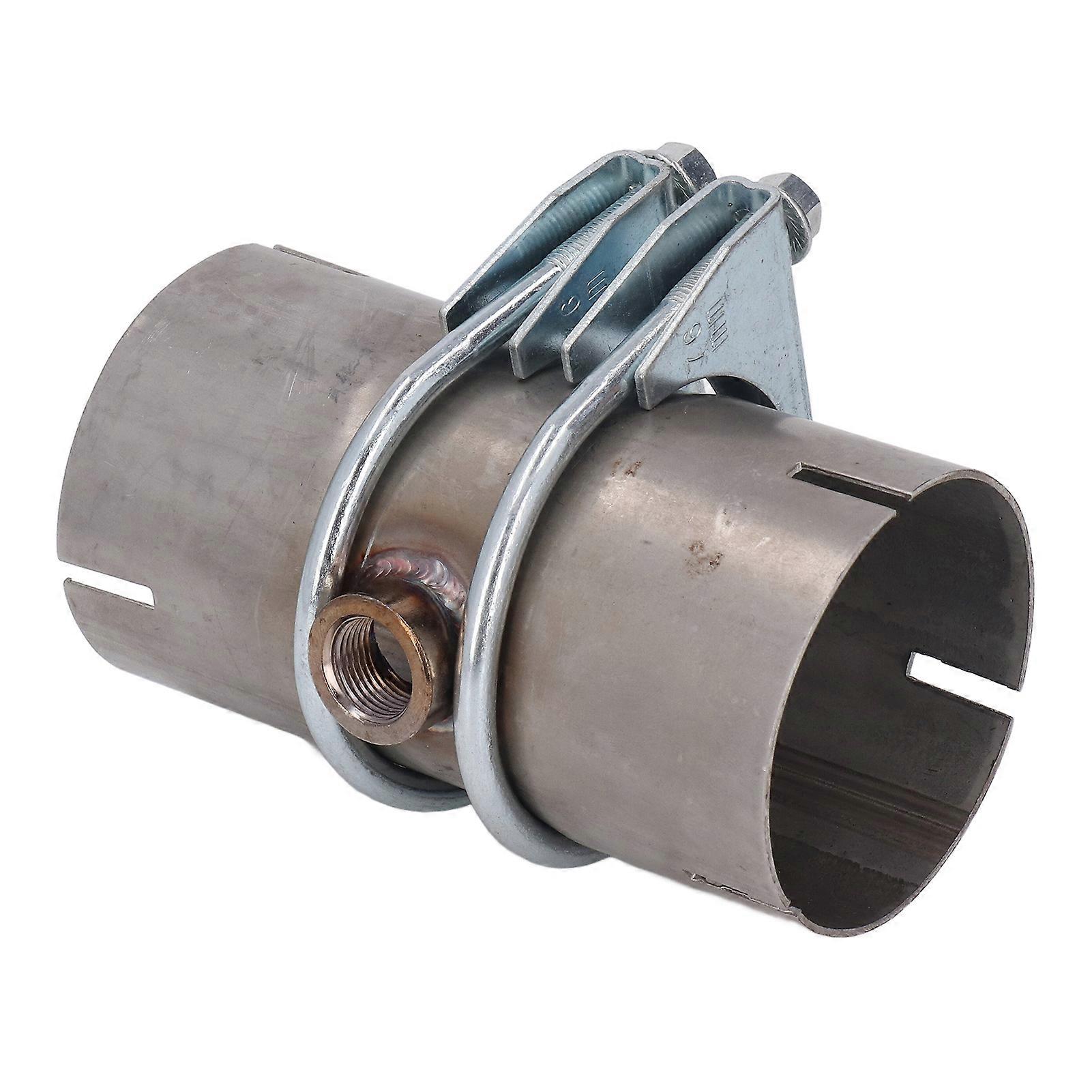 Exhaust Pipe Repair Connector with 2 Fixed Clamps Metal Alloy Sealed Replacement For Lambda Boss 3in