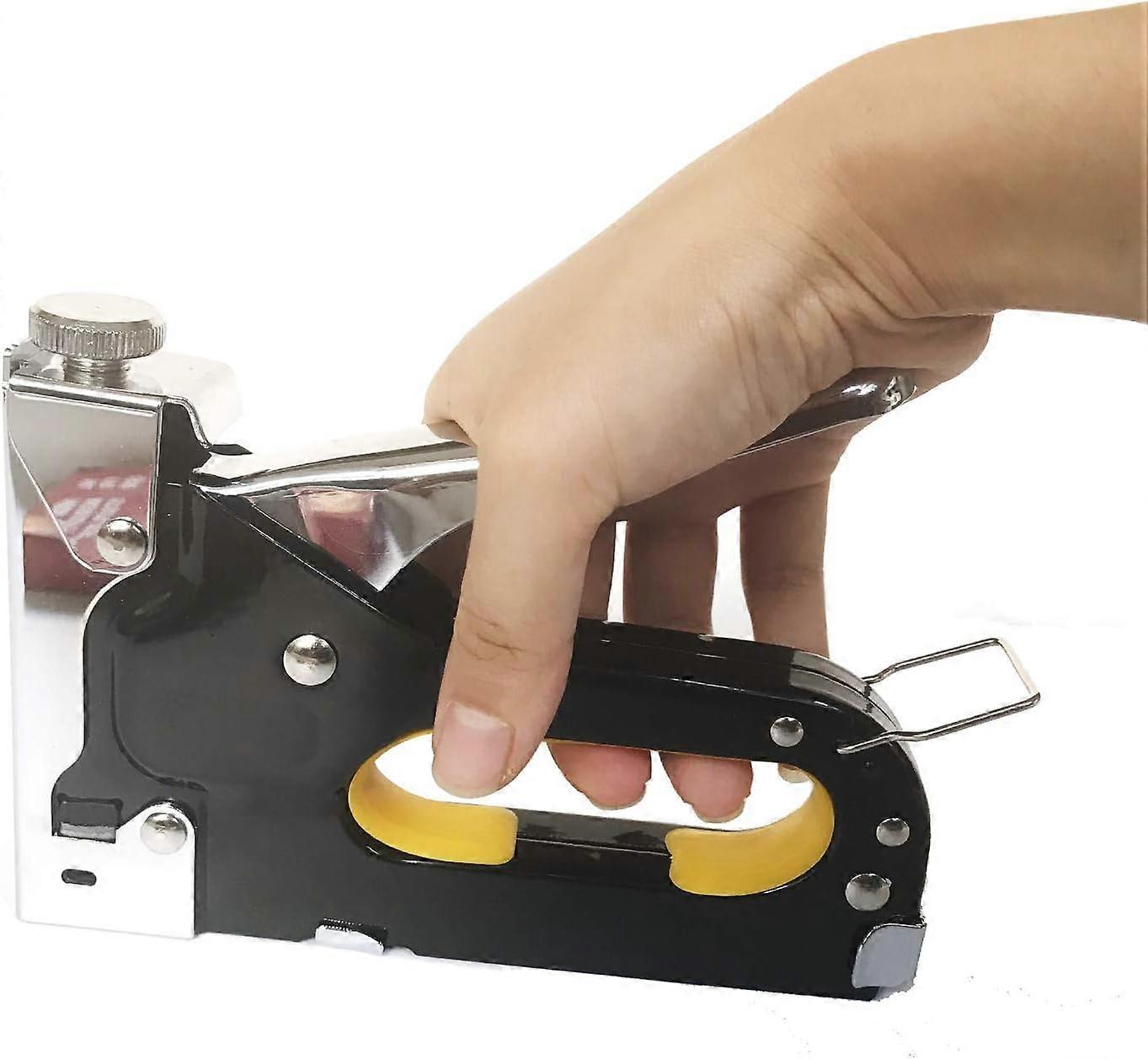 WJTG 3 σε 1 συρραπτικό χειρός βαρέως τύπου ιδανικό για ξύλο / ταπετσαρία / ύφασμα / συρραπτικά καλωδίων / διακόσμηση / νύχια reJ