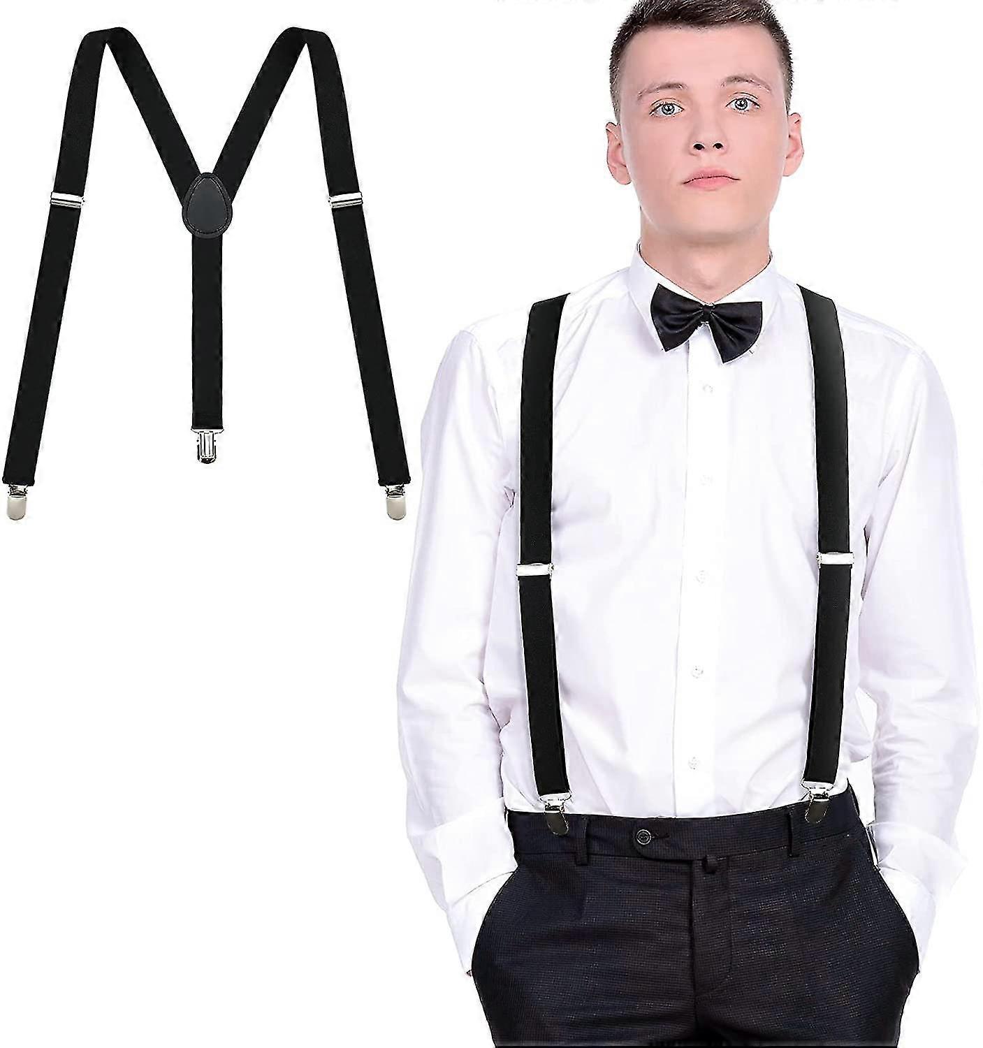 Mens Braces Y Shaped Suspenders Belt With Alloy Buckles Adjustable Trouser Braces Elastic