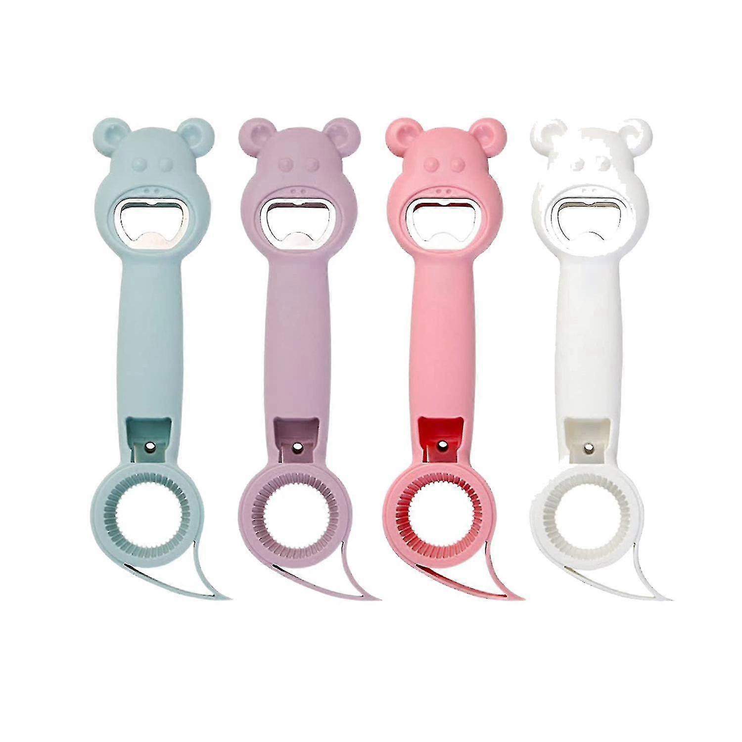 4-in-1 flesopener, 4-delige multifunctionele blik bierflesopener (4 stuks)