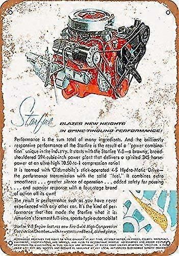 Gitarr Art - Vintage Look Metallskylt Vägg Dcor - 1964 Gibson Firebird Vii Ember Röd Väggplakett Skylt