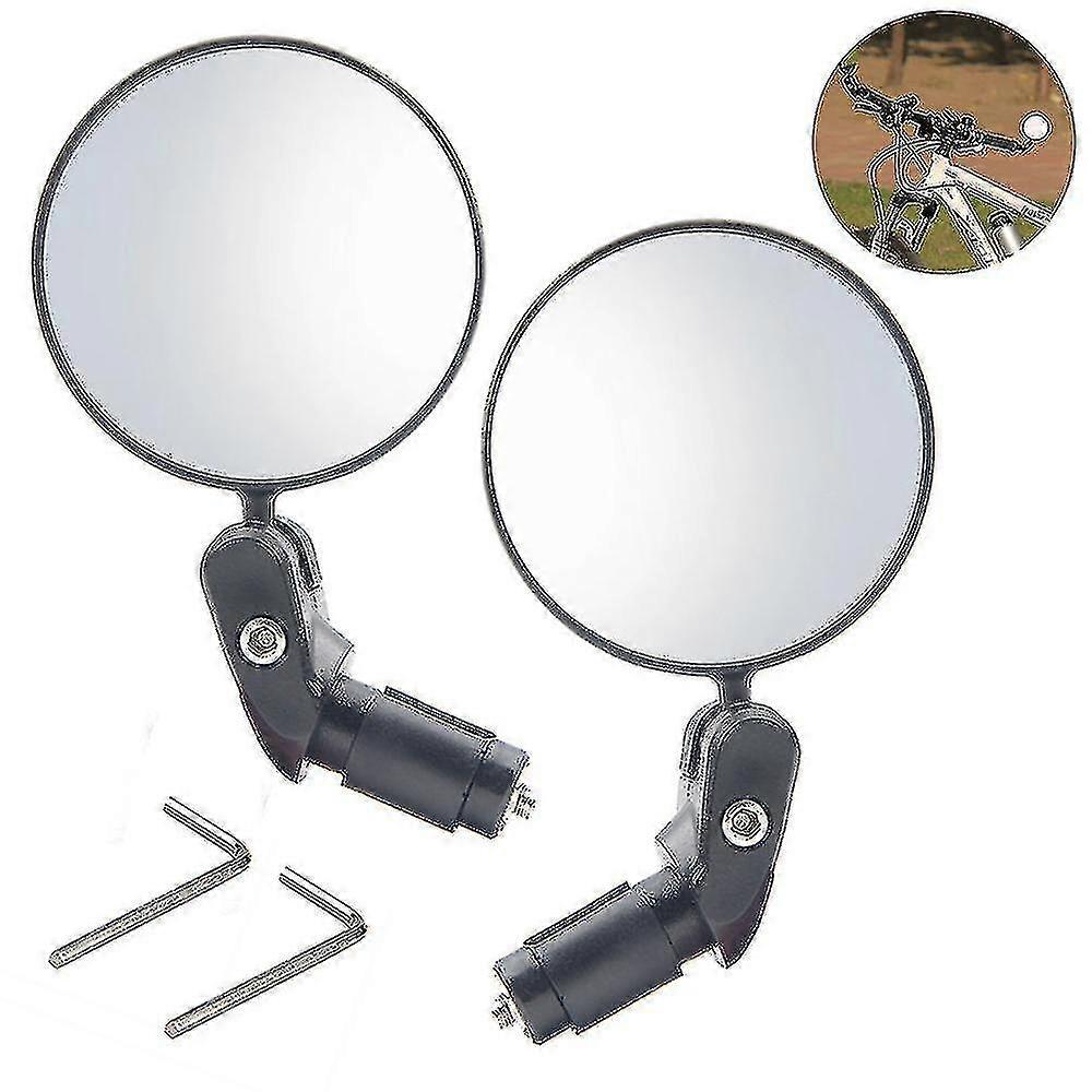 Bike Mirror, Convex Mirror With Adjustable Handlebar Installation
