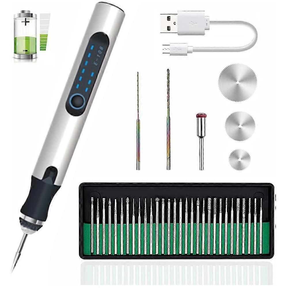 USB Rechargeable Engraving Machine, Mini Electric Engraving Machine Etching Pen Cordless Rotary Tool