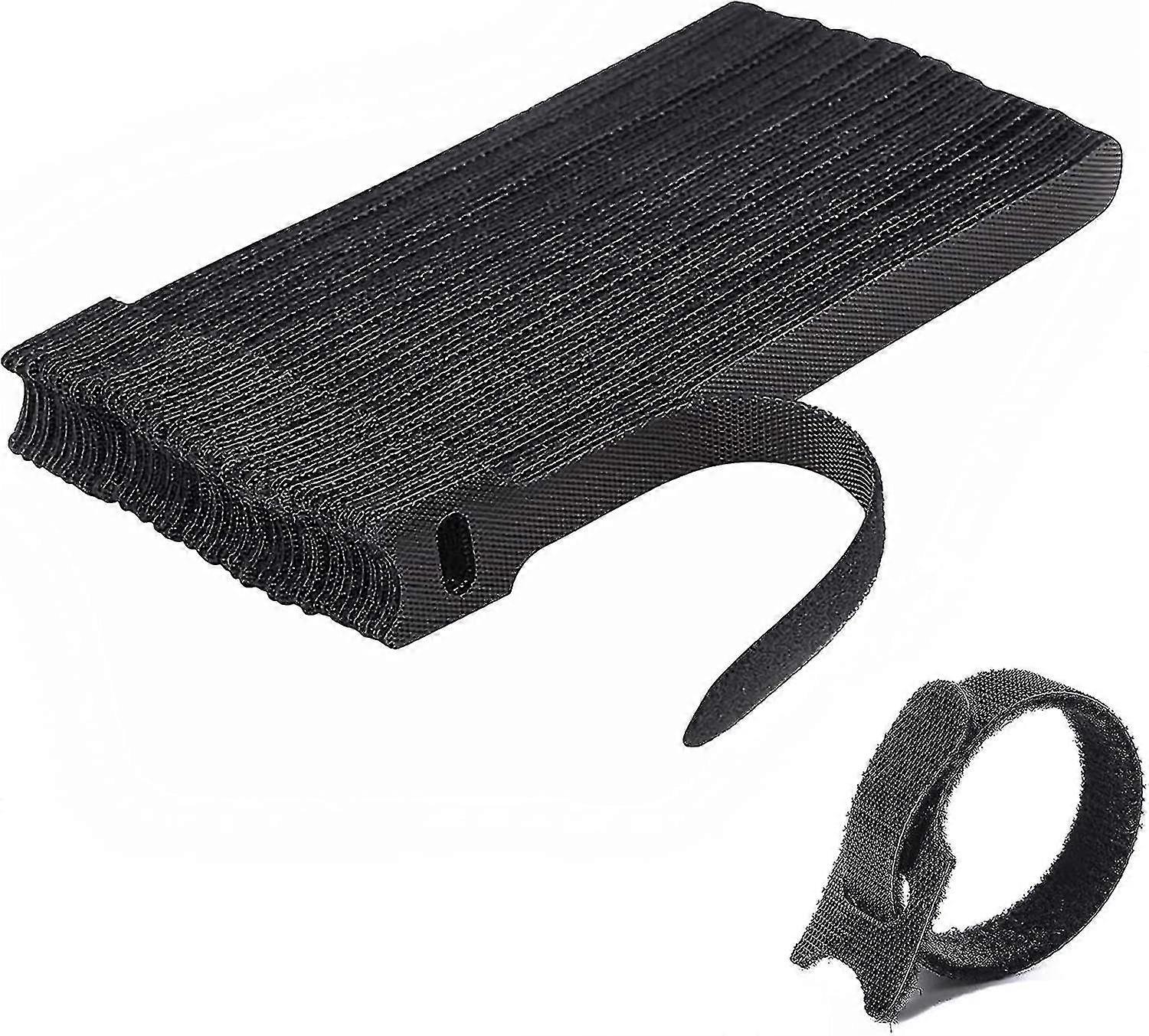 100-Pack Reusable Cable Ties, Cable Straps Organizer, Black