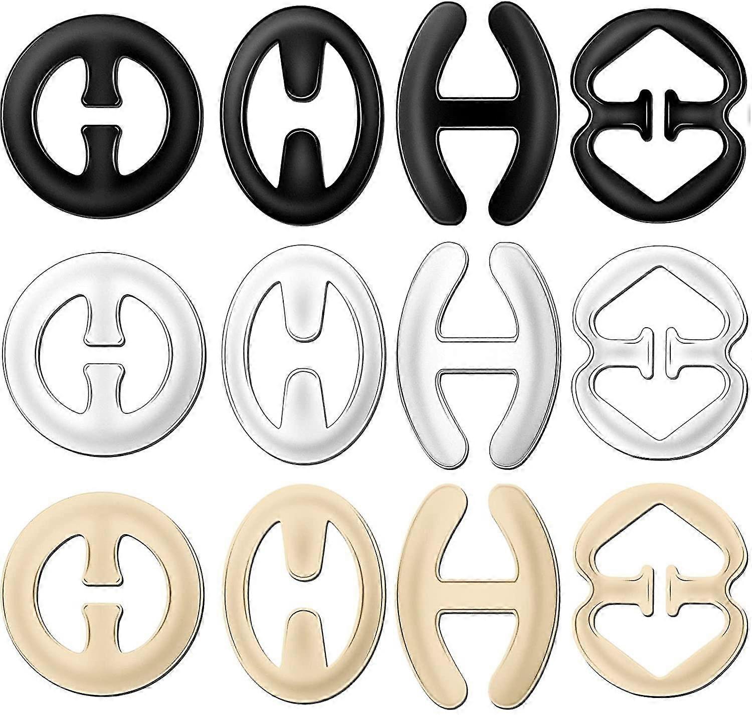 BH-stropper klips, 12 stk BH-klips for rygg, anti-skli BH-stropper, spenner spaltningskontrollklips for BH