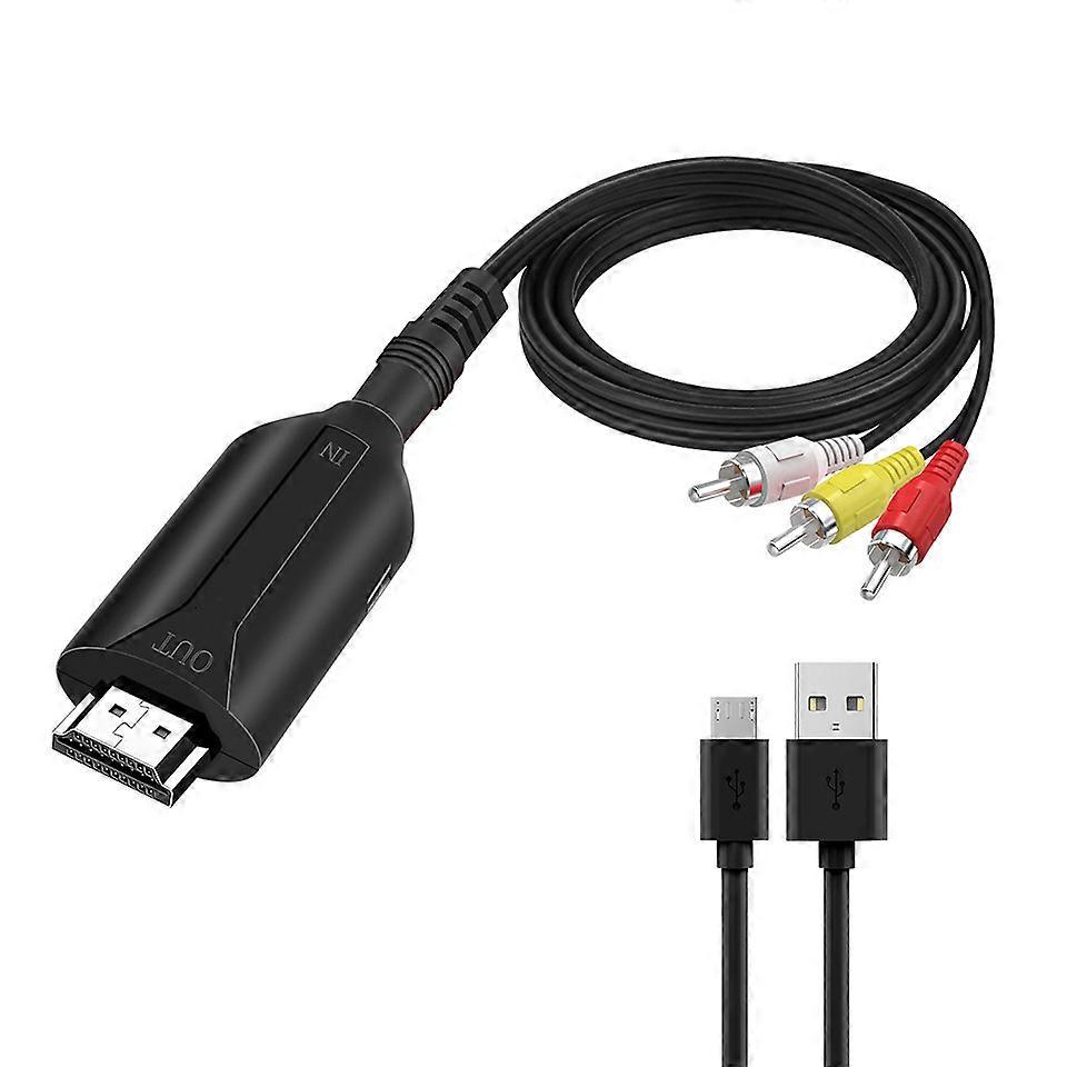 RCA to HDMI Converter CVBS Video Adapter For WII U/PS one/PS2/PS3/STB/Xbox VHS