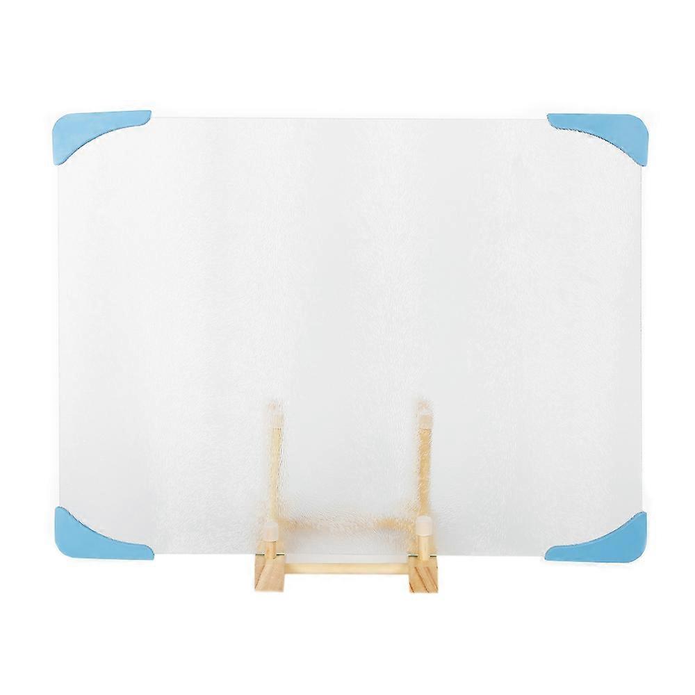 Multi-functional Tempered Glass Cutting Chopping Board Kitchen Surface Chef Board 12 "x 15" 30x40cm Blue edge