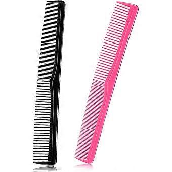 Lot de 2 peignes longs à dents fines en plastique