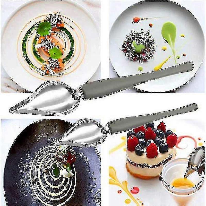 Culinary Drawing Set,saucier Spoons,compatible  With Decorative Plates,cake,coffee