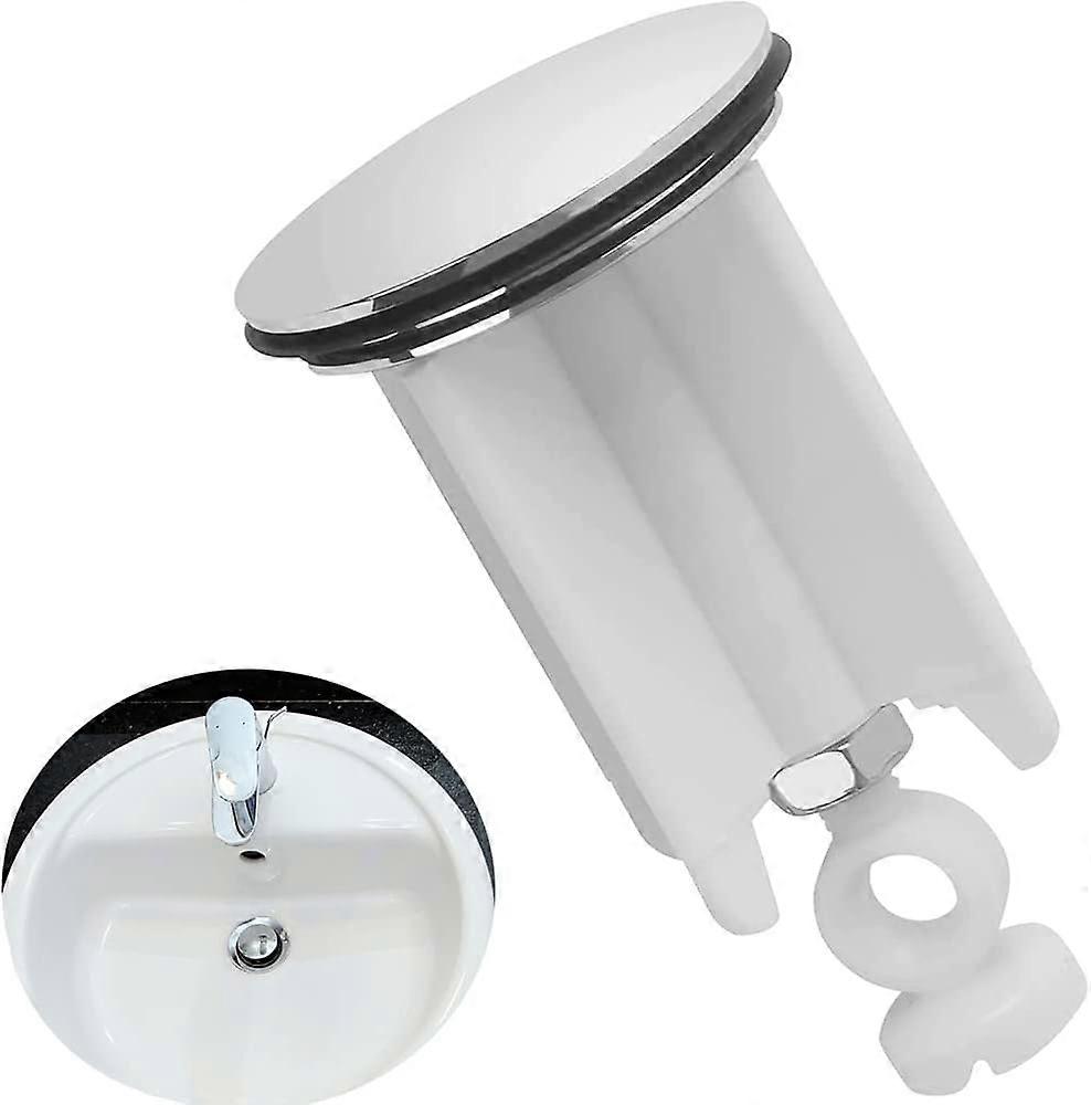 Universal for kitchen or bathroom sink, adjustable height, chrome-plated brass, white