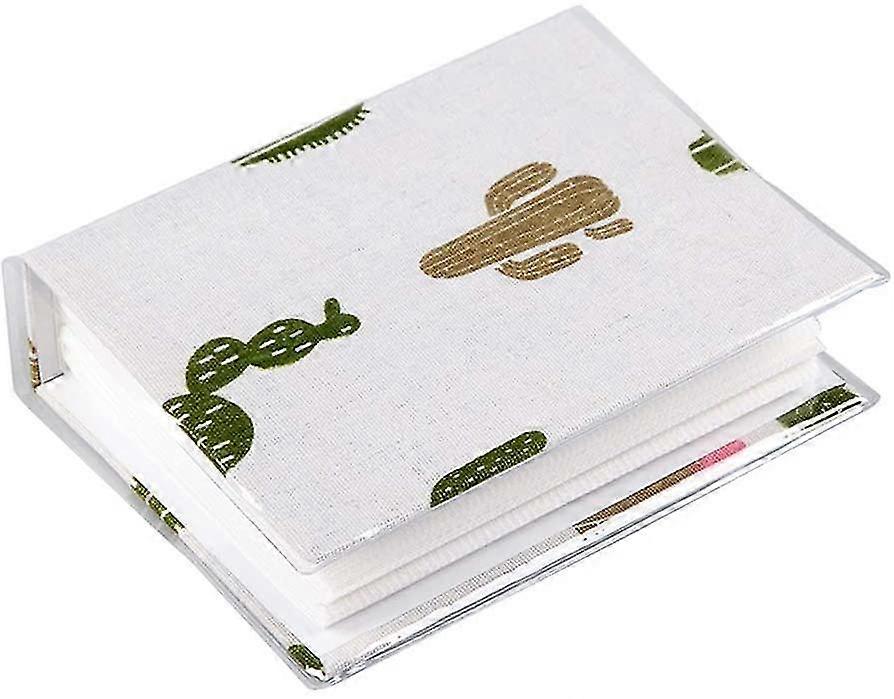 قماش 100 جيوب ألبوم صور تخزين الصور حالة 4x6 صور مع حامي بلاستيكي شفاف (صبار)