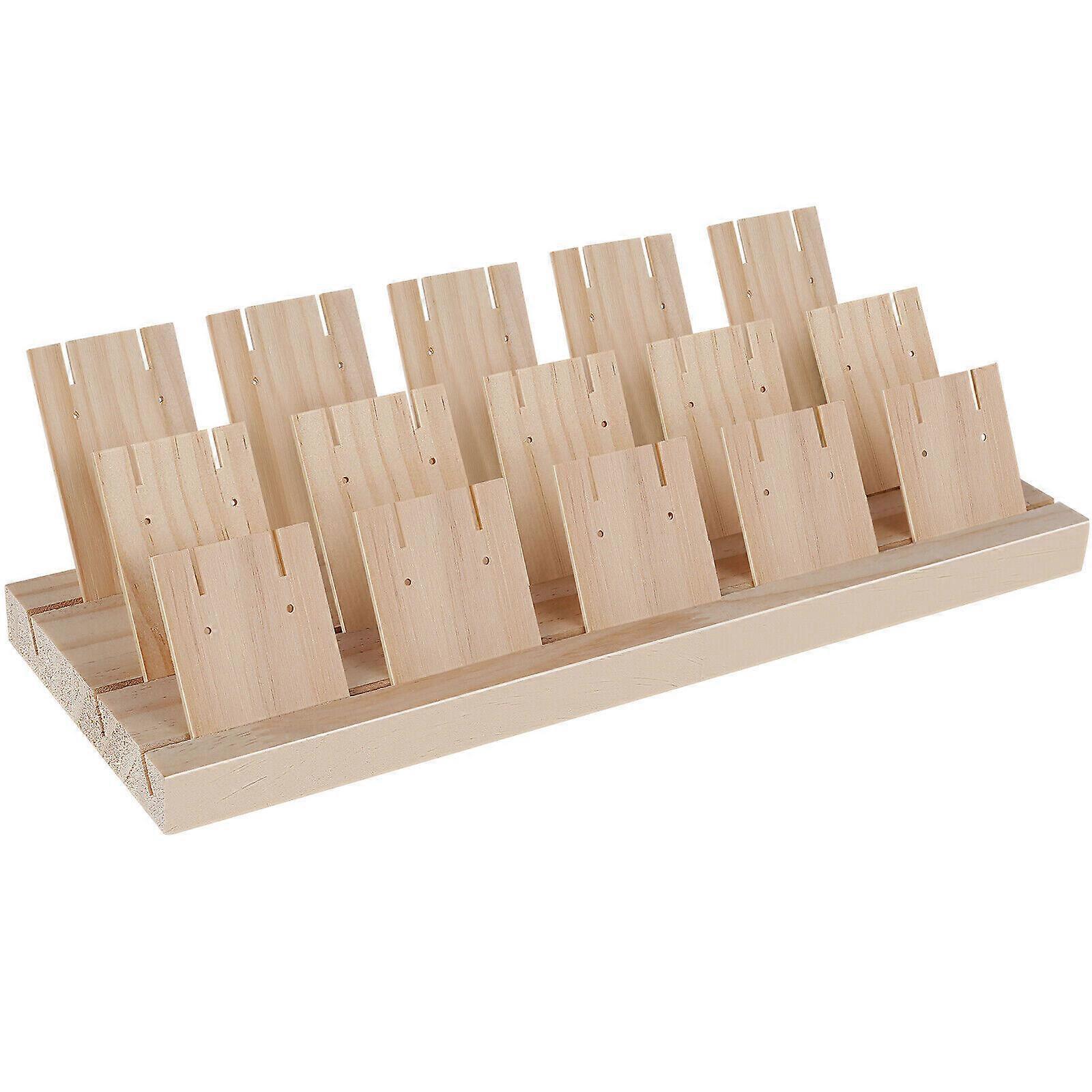 Joyería Expositor Soportes Rústico Pendiente de Madera Soporte Reutilizable para Collar