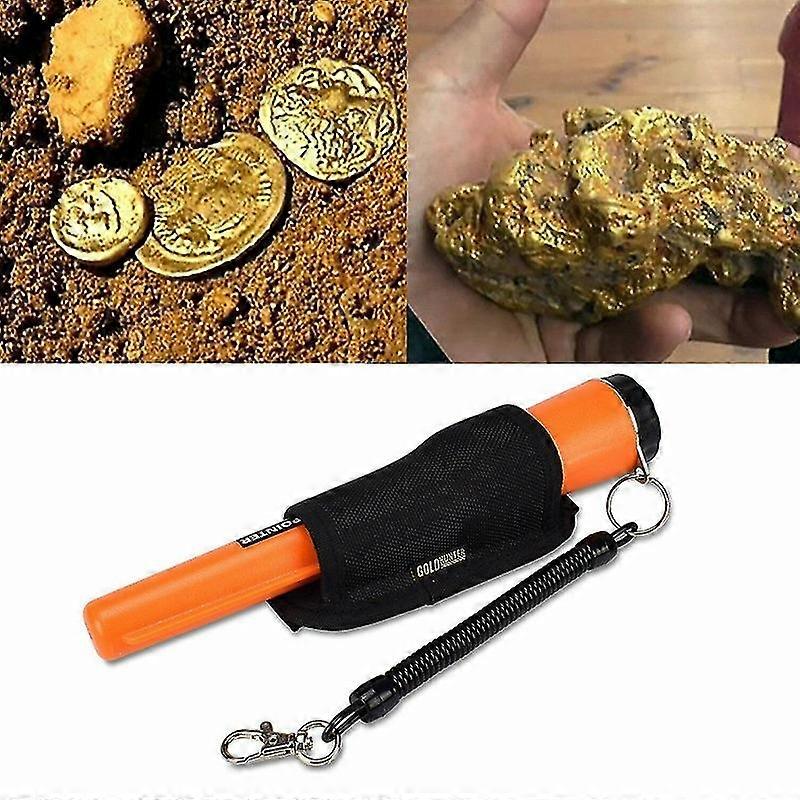 Auspicious-Handheld Metal Detector 360 Side Detection With Led Pinpoint Metal Detector Scanner, Yellow, 230 X 40 X 40 Mm