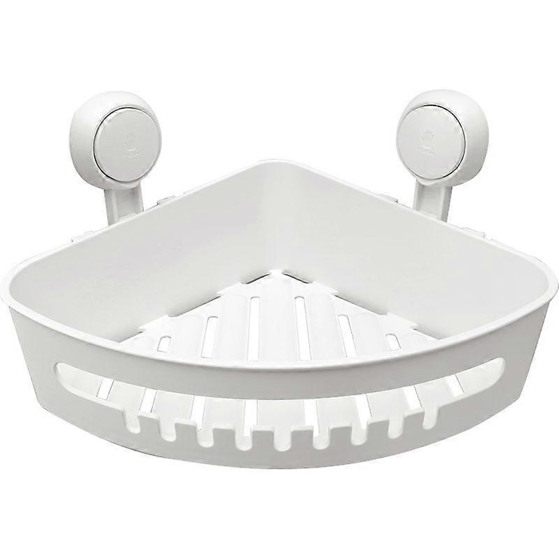 Corner Suction Cup Shower Shelf No Drilling & Reusable Corner Suction Shower Caddy Easy Installation Load 10KG Shower Storage Bathroom & Kitchen/