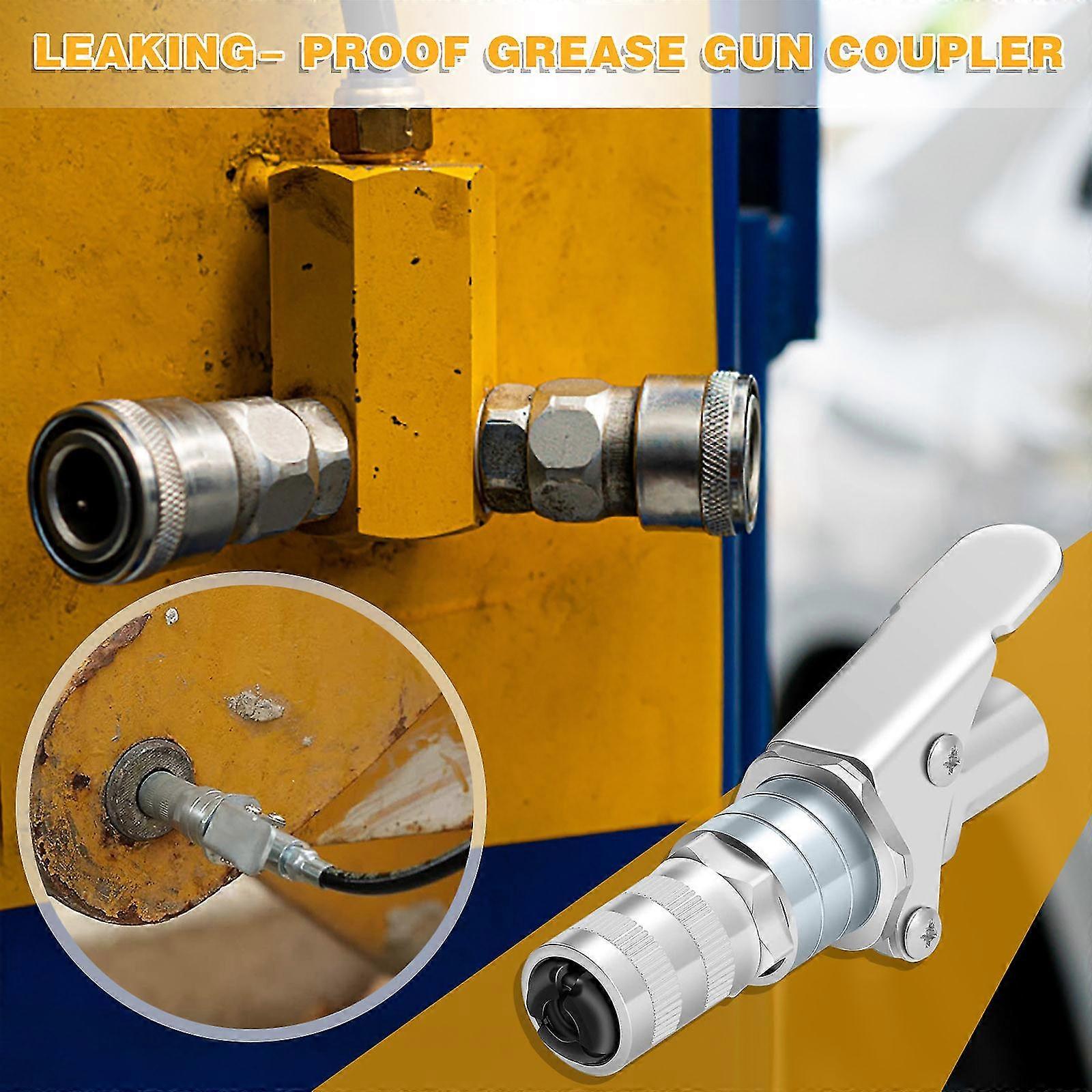 Grease Coupler, Upgraded To 12000 Psi, Quick Release Grease Coupler, Compatible With All Grease