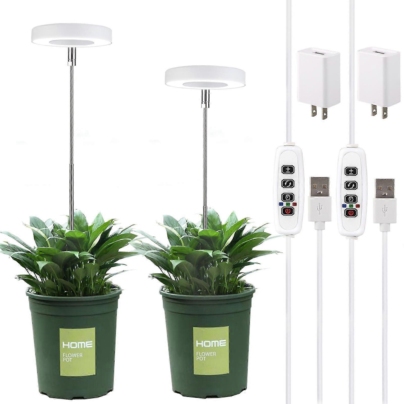 Automatic Timer Led Grow Light For Plants - Adjustable Height, Full Spectrum - Perfect For Indoor Gardening, 3/9/12h