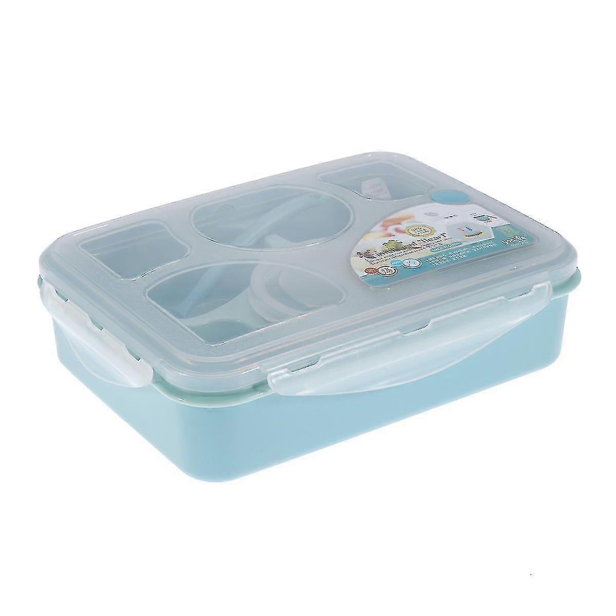 5 Compartments Plastic Lunch Box With Soup Bowl Good Sealing Performance Lunch Container Reusable Fo