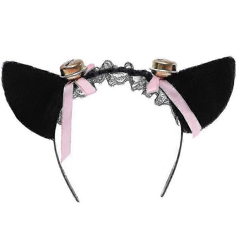 Kawaii Plush Cat Ears Lace Headband