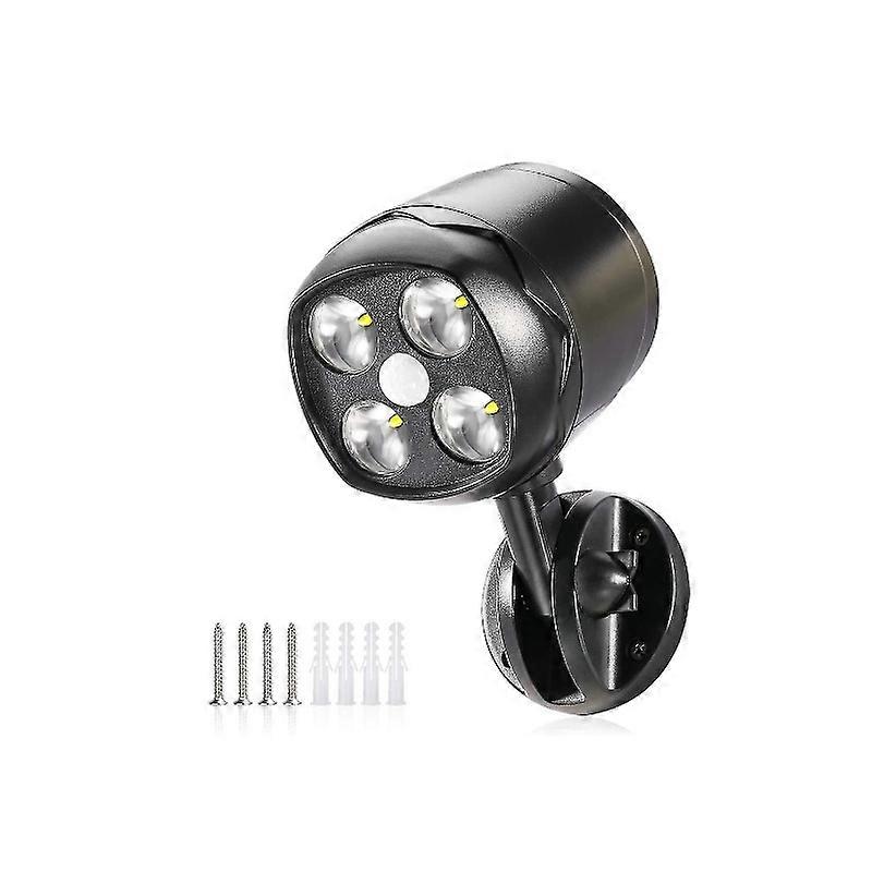 Battery Operated Outdoor Wall Light With Motion Sensor, Black