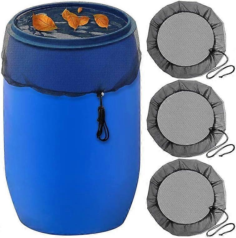 3PCS Mesh Cover Netting Rain 60cm Adjustable Rain Butt Net Rain Barrel Kit Water Collection Buckets Tank Rain Harvest Tool for Outdoor Garden