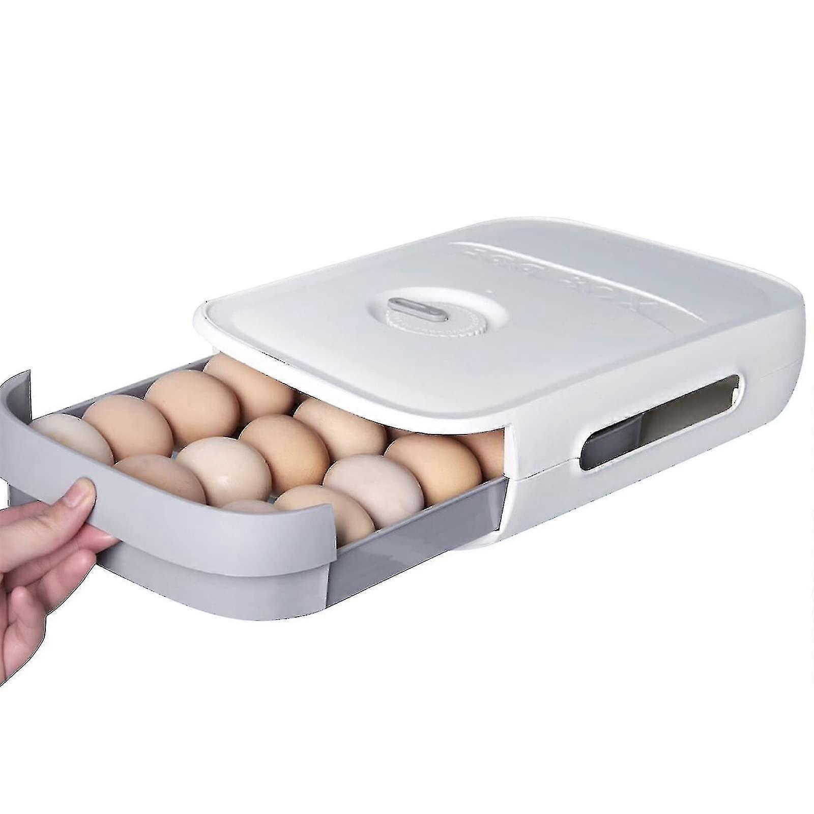 Egg Holder Storage,egg Container Fridge For 21 Eggs,kitchen Egg Drawer Boxes,egg Basket Organiser