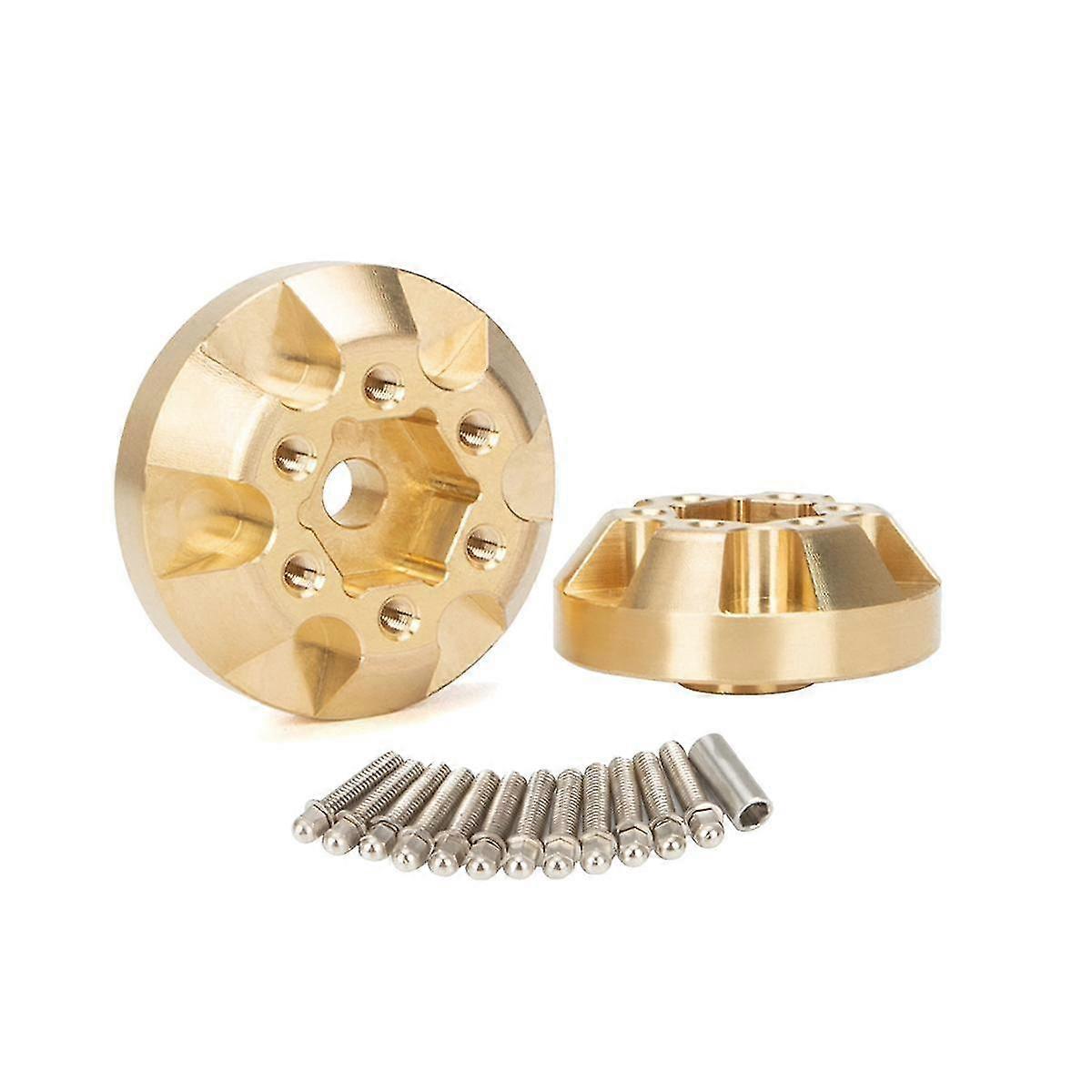 2PCS Brass Internal Counterweight for 1.9 Inch Wheels Rims 1/10 Axial SCX10 TRX4 Rim Hub Parts,Wide