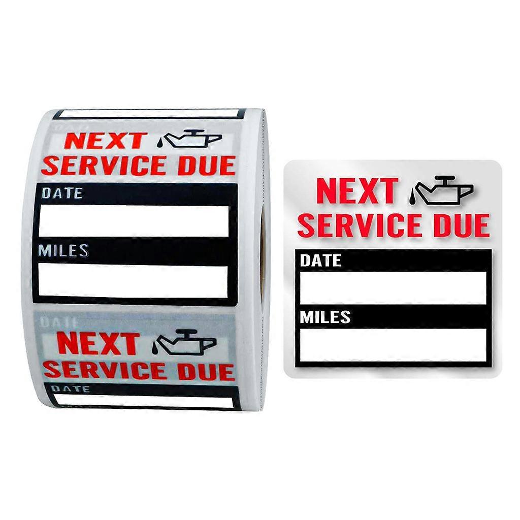 100 قطعة / لفة تغيير الزيت ملصقات خدمة صيانة السيارات