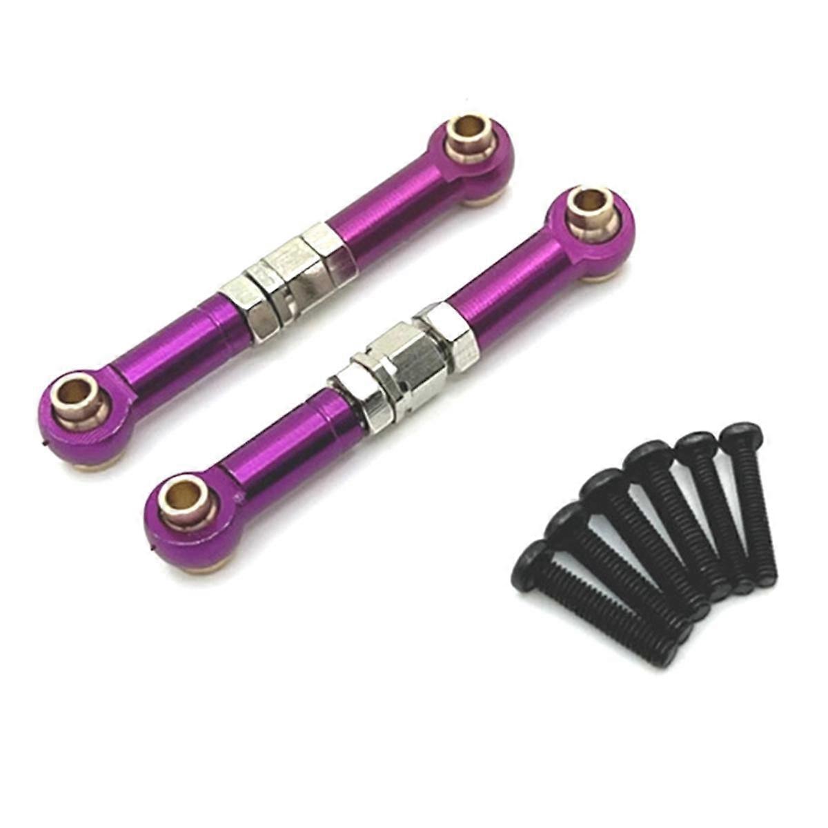 Tringlerie de tige de liaison de direction avant en aluminium pour 1/14 14209 14210 RC Car Upgrade Parts Violet