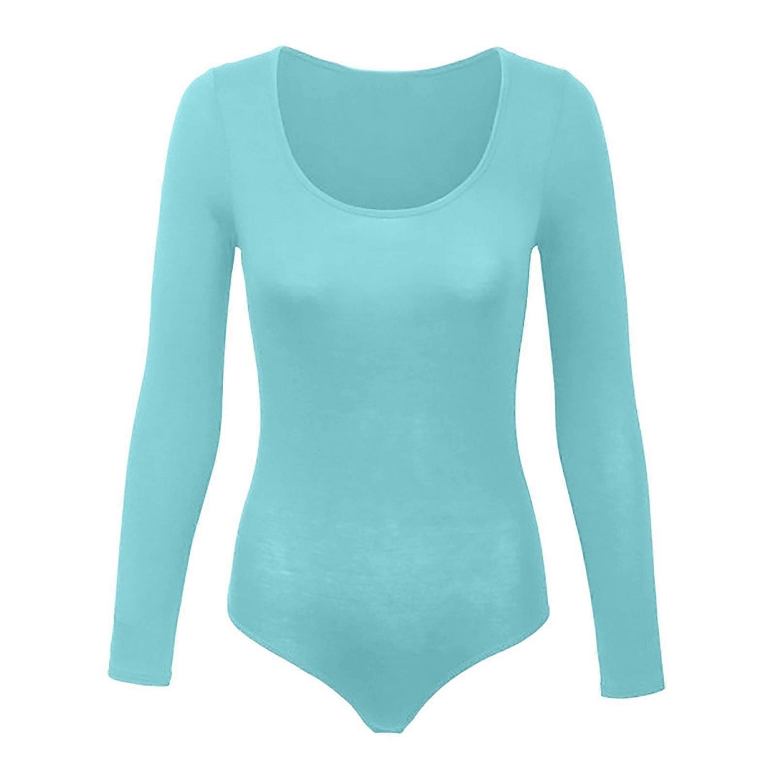 HOT Almere Crew Neck Long Sleeve Bodysuit, Double Lined, Buttery Soft, Essential Basic Top