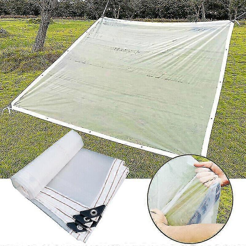 Tenda impermeabile impermeabile in tela cerata trasparente resistente in PVC trasparente con occhielli, 100% nuovo