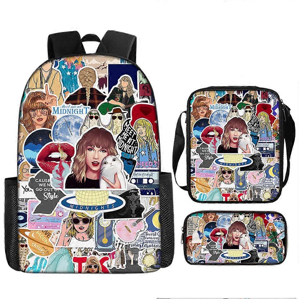Cartoon Taylor Swift Zaino Per Bambini Studenti Delle Scuole Elementari E Medie Borsa A Tracolla Borsa A Tracolla Set Da Tre Pezzi 26 -HGDMV
