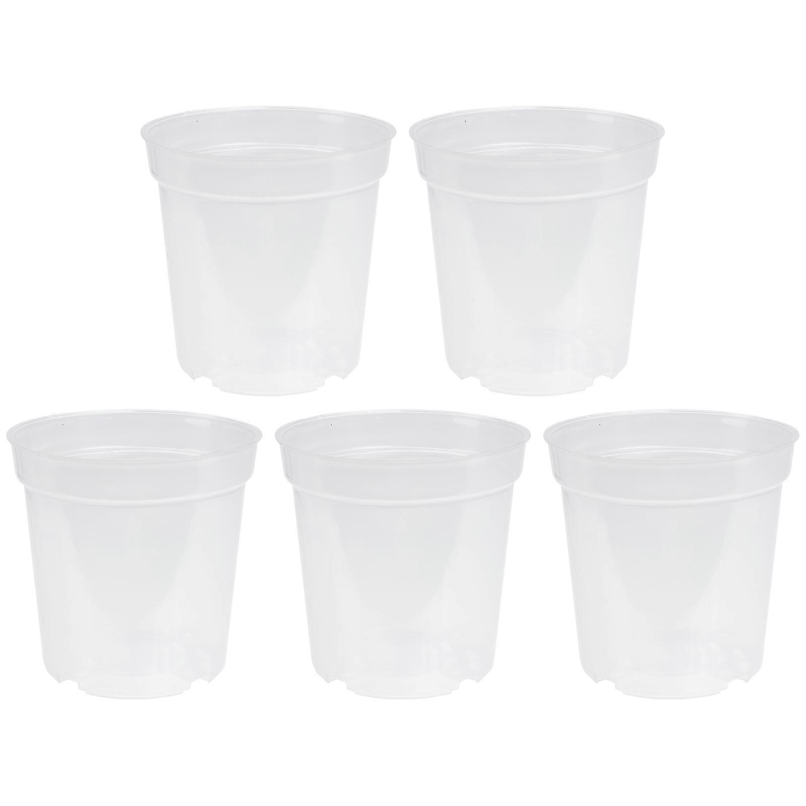5pcs 투명 화분 플라스틱 화분 난초 화분 난초 화분 난초 화분 가정용품