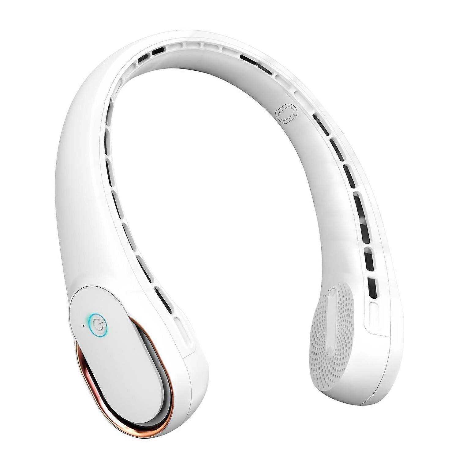 Neck FanPortable Strong Wind Adjustable, 360 Cooling, Super Quiet, No Blade Design, No Hair Twisting, Even Air Volume On Both Sides, Non-Slip Material