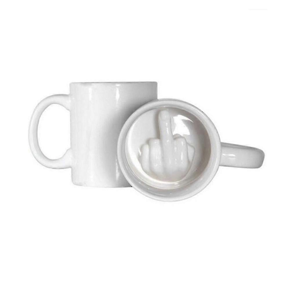 Funny Spoof Creative Middle Finger Ceramic Cup
