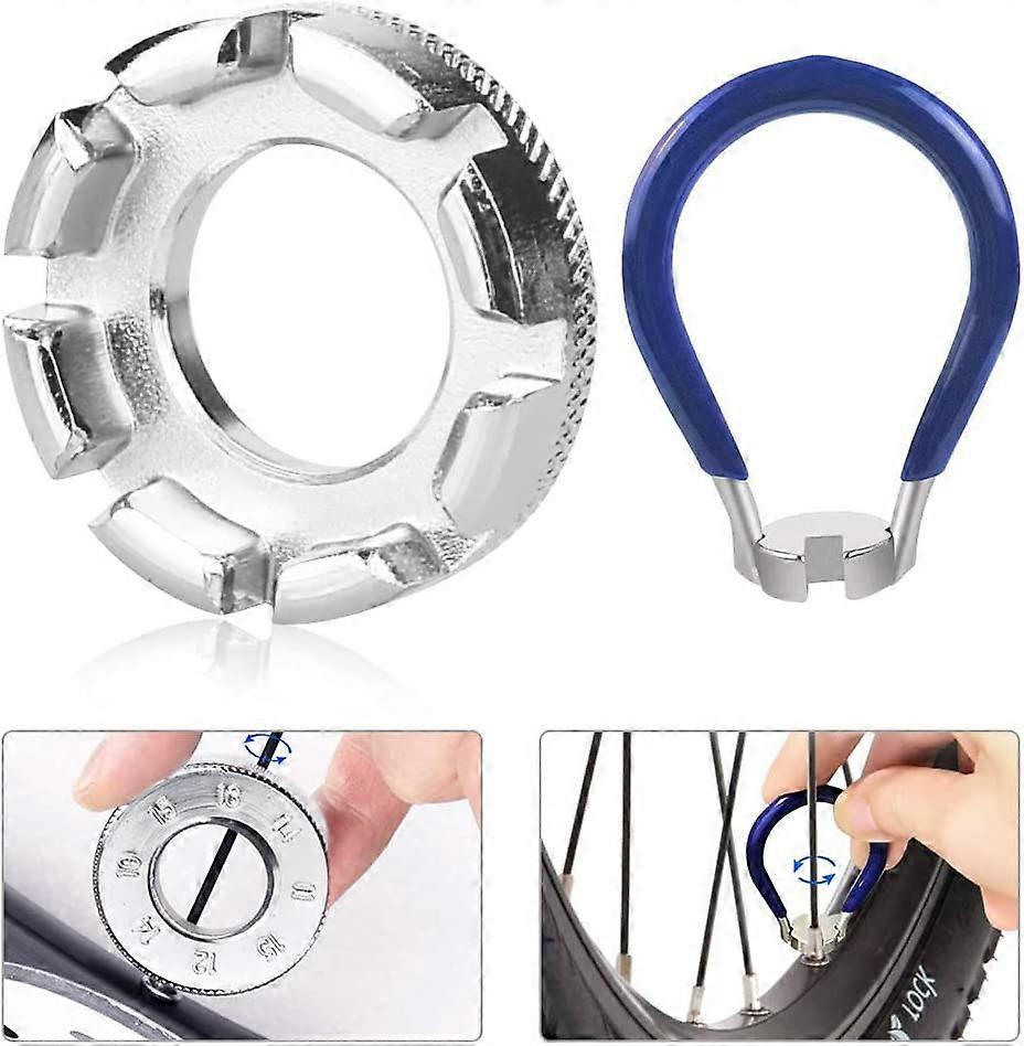 אופניים דיבר מפתח ברגים כלי Spanner 6 ב 1 חישורי גלגל אופניים מפתח אופניים Spanner דיבר כלי (A-5-F6)